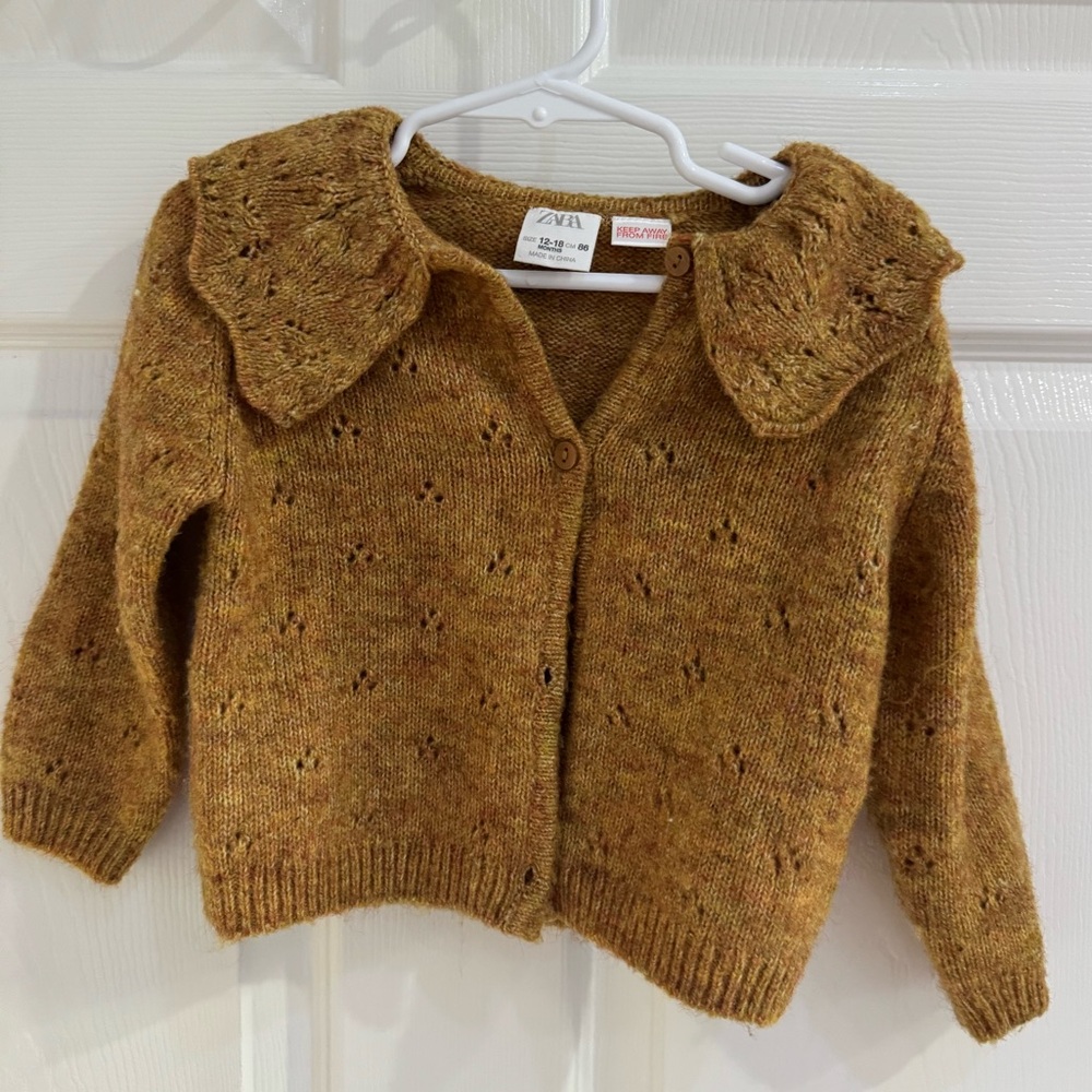 Zara Kids Golden Knit Cardigan